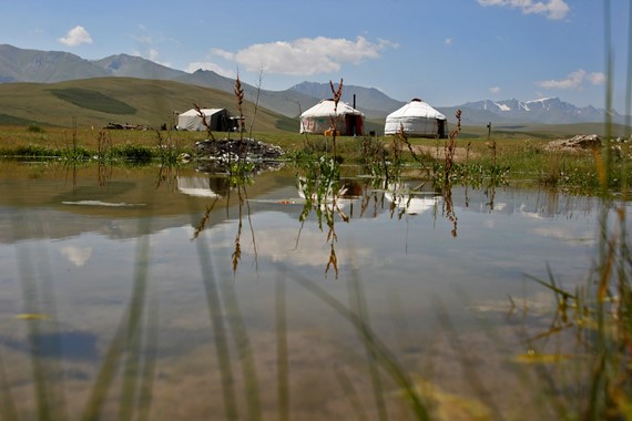 Yurts in Kirgizië