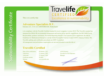 Travelife certificaat